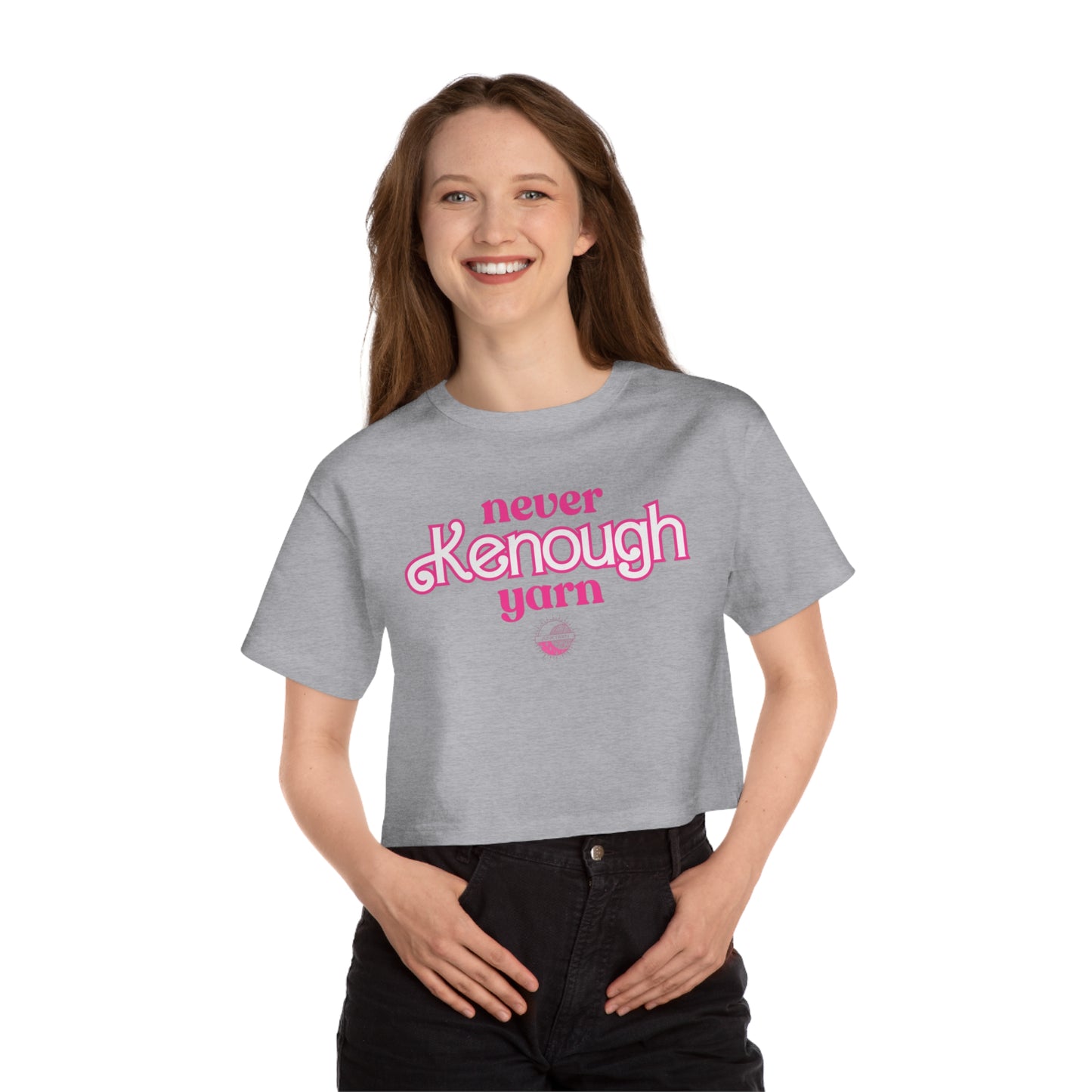 Never Kenough Yarn - Solid Color Cropped T-Shirt