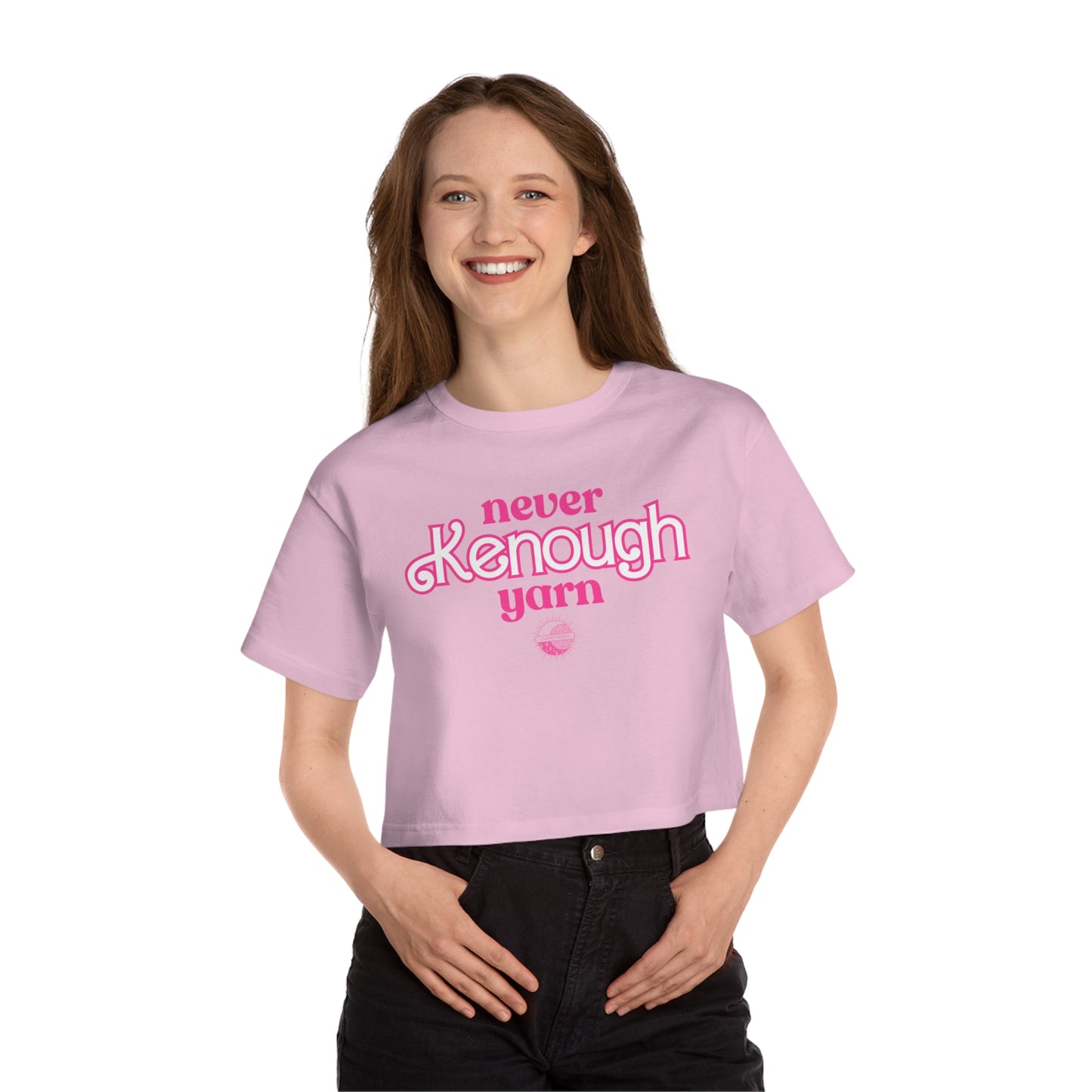 Never Kenough Yarn - Solid Color Cropped T-Shirt