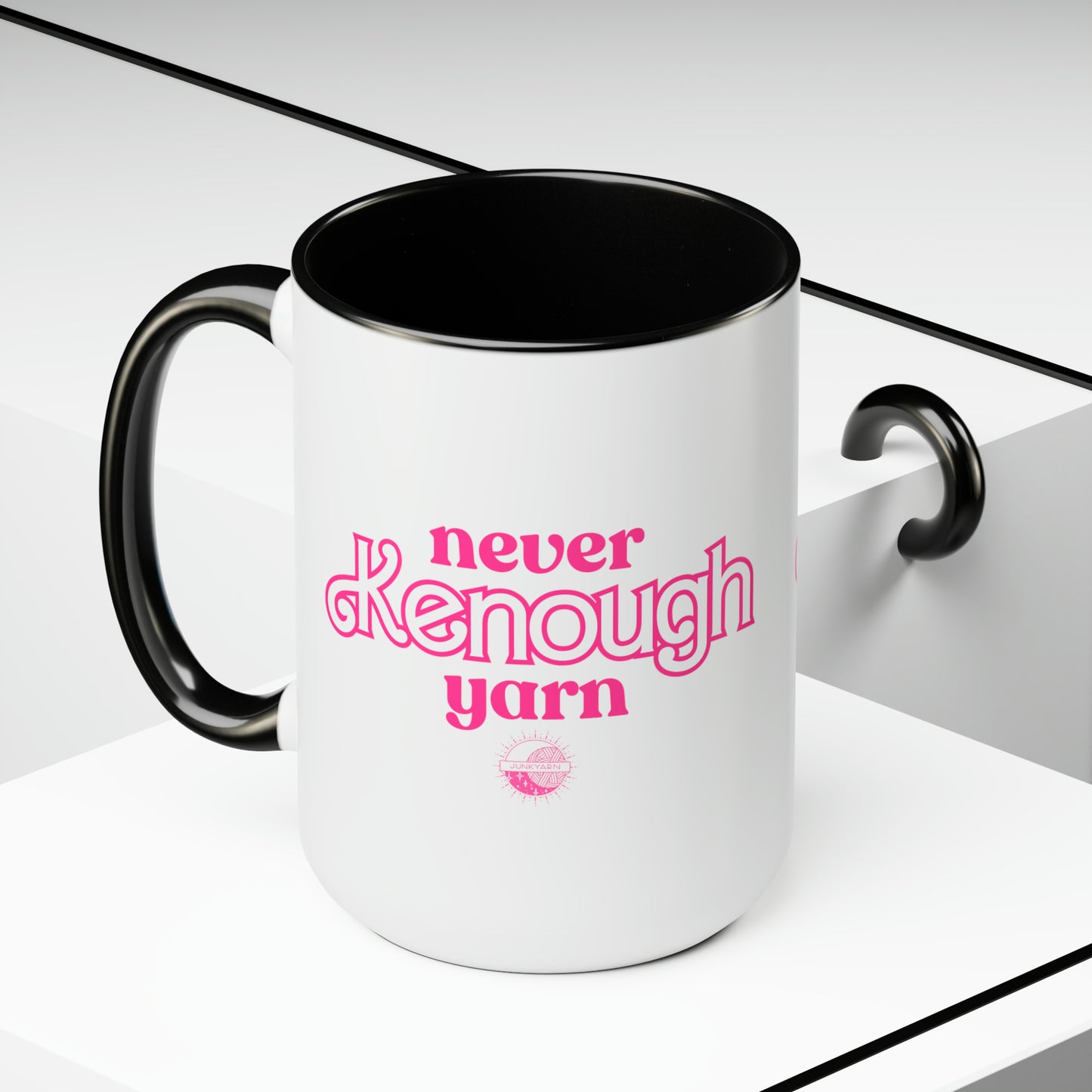 Never Kenough Yarn - Two-Tone Coffee Mugs (15oz)