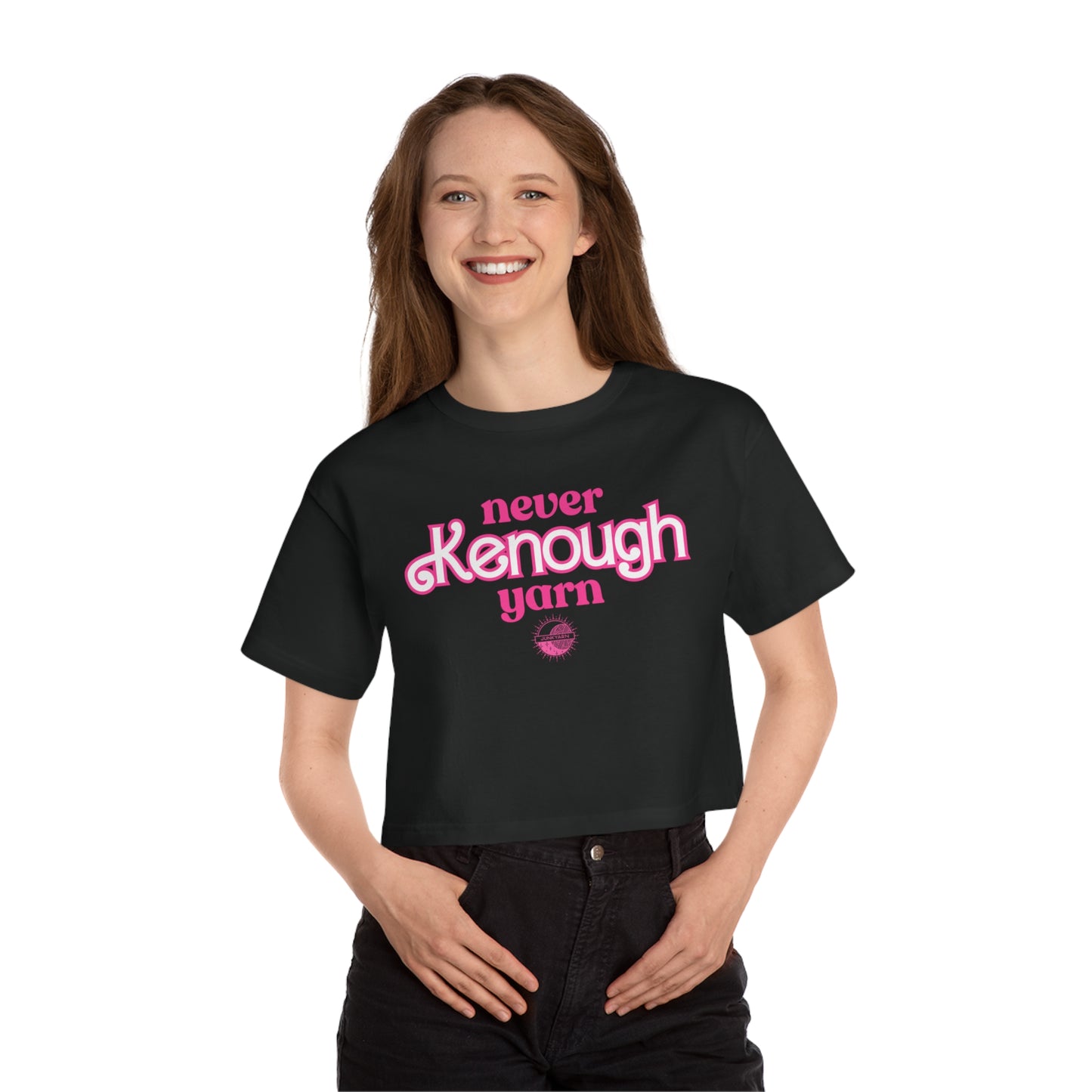 Never Kenough Yarn - Solid Color Cropped T-Shirt