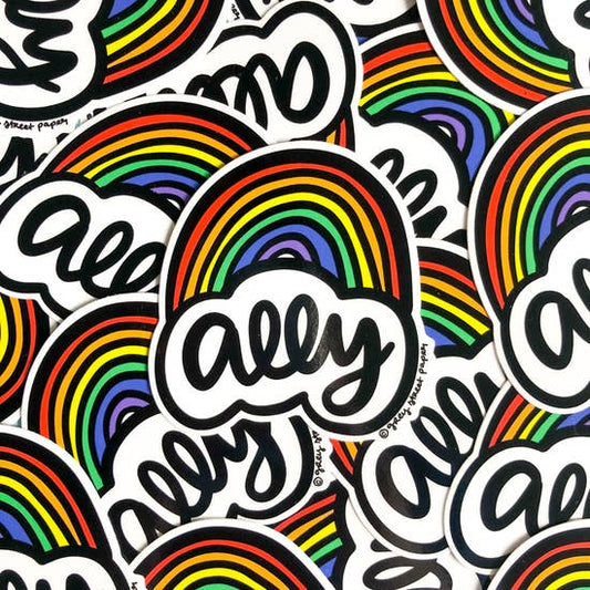 LGBTQ Ally Pride Flag Rainbow Sticker