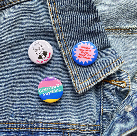 Girl Power Buttons - Assorted Designs