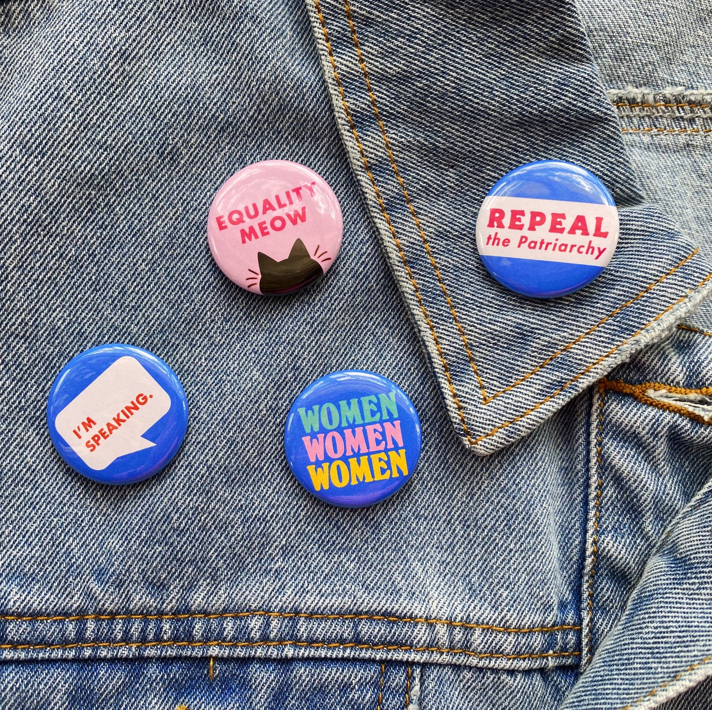 Girl Power Buttons - Assorted Designs